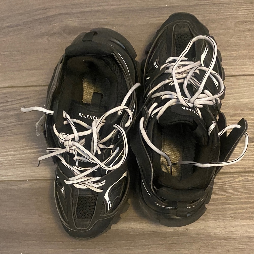 Balenciaga Kids Black and White Sneakers